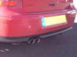 Blueflame Rear Silencer Twin 3.00 Slash Cut Peeled In Trims