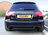 Milltek Sport Cat-back - Non-resonated. Including Satin Sheen Black Tips but excluding exhaust valves - RS4 B7 4.2 V8 SALOON AVANT AND CABRIOLET 2006 and later