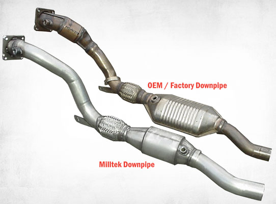 Milltek Sport Hi-Flow Sports Cats - 100 CPSI Catalysts. Non-Resonated Link Pipes - RS4 B5 V6 BI-TURBO AVANT 2000 - 2002