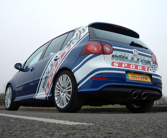 Milltek Sport Cat-back - Non-resonated (louder) - GOLF MK5 R32 3.2 V6 2005 and later